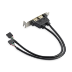 StarTech.com 2 Port USB A Female Low Profile Slot Plate Adapter