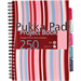 Pukka Pukka Pad Stripes Polypropylene Project Book 250 Pages A4 Blue/Pink (Pack of 3)