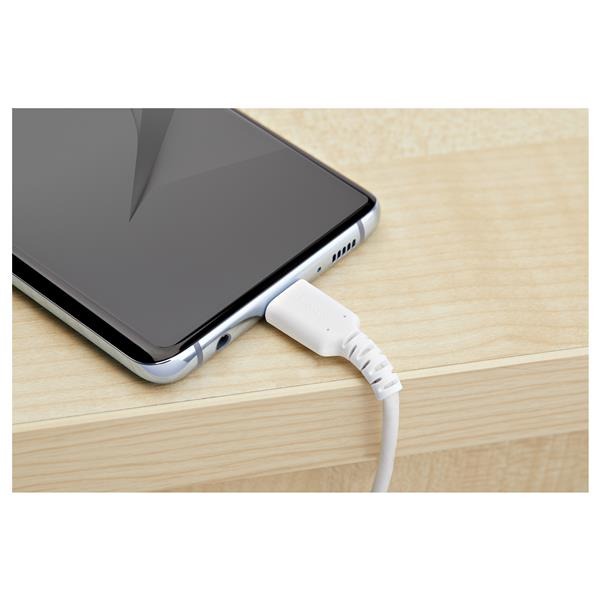 StarTech.com 1m USB C Charging Cable - Durable Fast Charge & Sync USB 3.1 Type C to USB C Laptop Charger Cord - TPE Jacket Aramid Fiber M/M 60W White - Samsung S10 S20 iPad Pro MS Surface