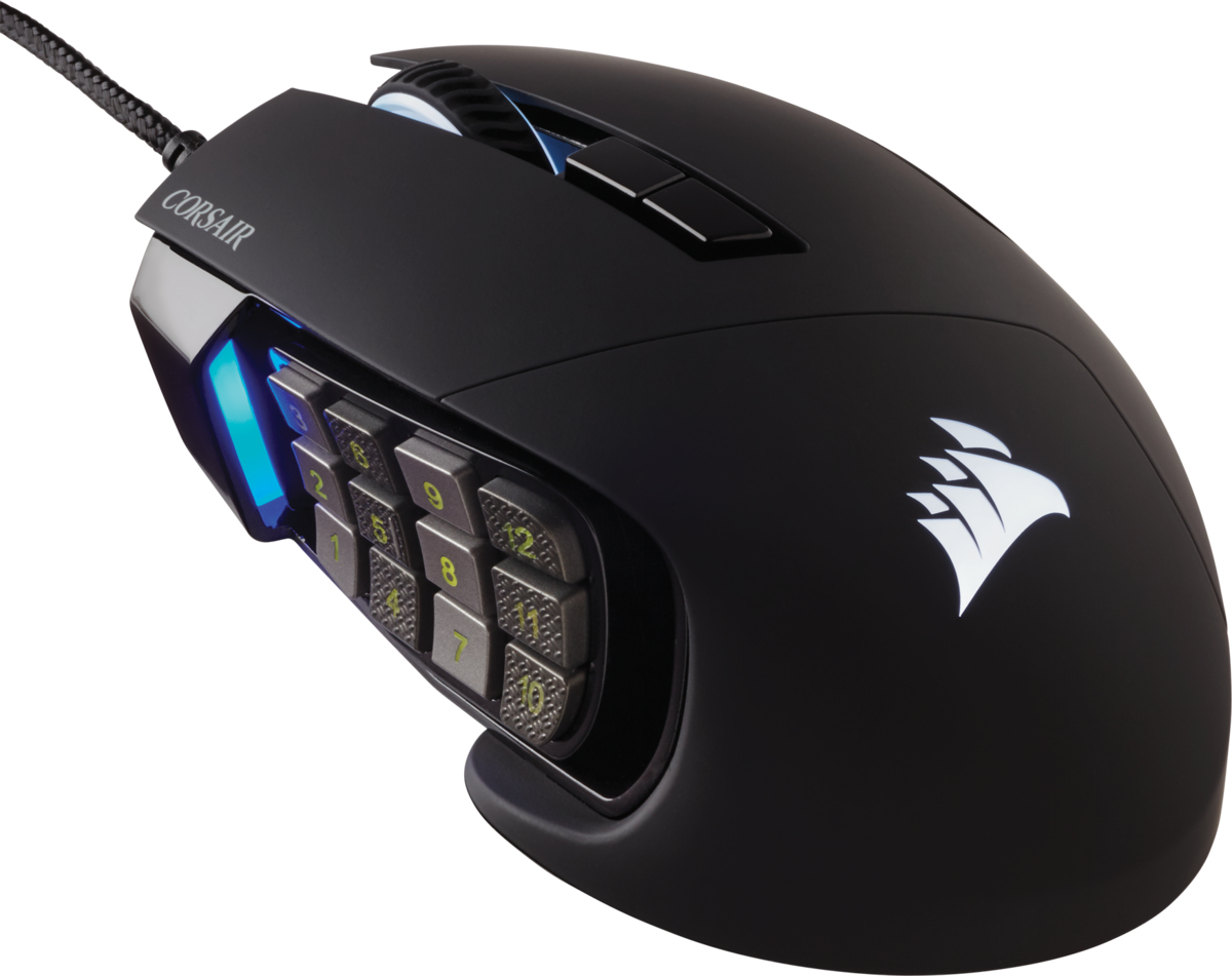 Image of Corsair Scimitar RGB Elite mouse Right-hand USB Type-A Optical...