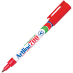 ARTLINE 700 PERMANENT MARKER FINE BULLET 0.7MM RED