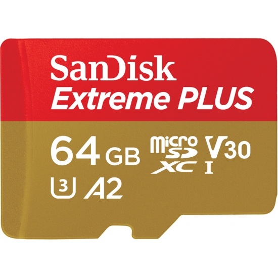 Sandisk 64GB Extreme Plus microSDXC memoria flash Clase 10