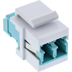 InLine Fiber optical Keystone Snap-in adaptor, duplex LC/LC, MM, ceramic sleeve