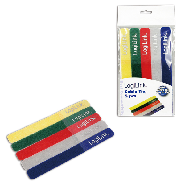 Image of LogiLink KAB0008 cable tie Blue, Green, Grey, Red, Yellow