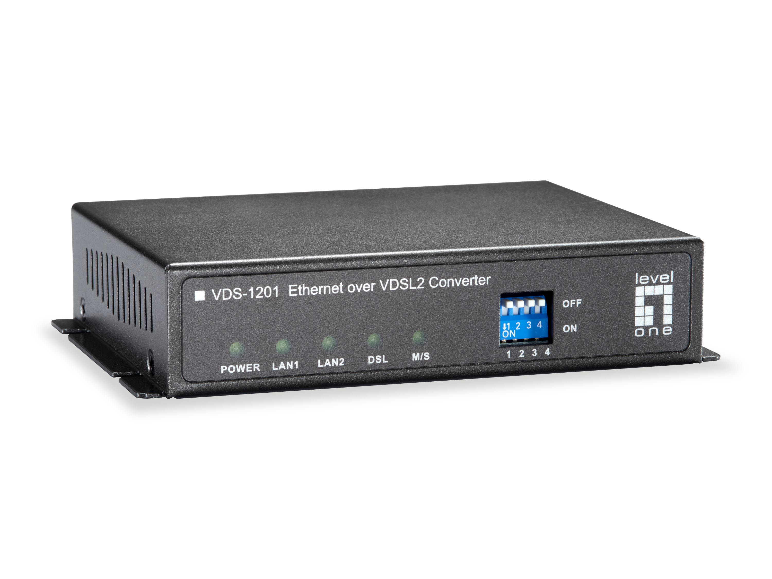 Image of LevelOne VDS-1201 network media converter 100 Mbit/s Black