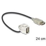 DeLOCK 86327 USB cable 0.24 m USB A Black