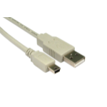 Cables Direct USB 2.0 A - mini B 1.8m USB cable USB A Mini-USB B Beige