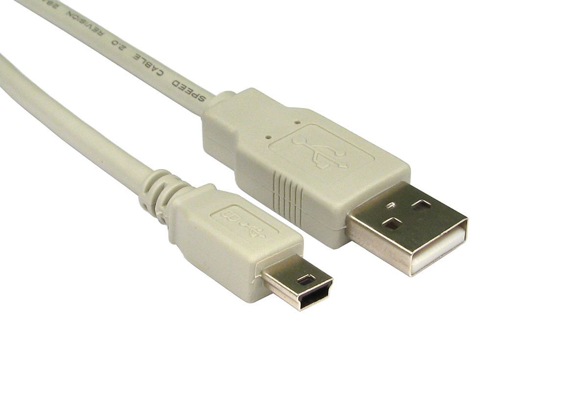 Cables Direct USB 2.0 A - mini B 1.8m USB cable USB A Mini-USB B Beige