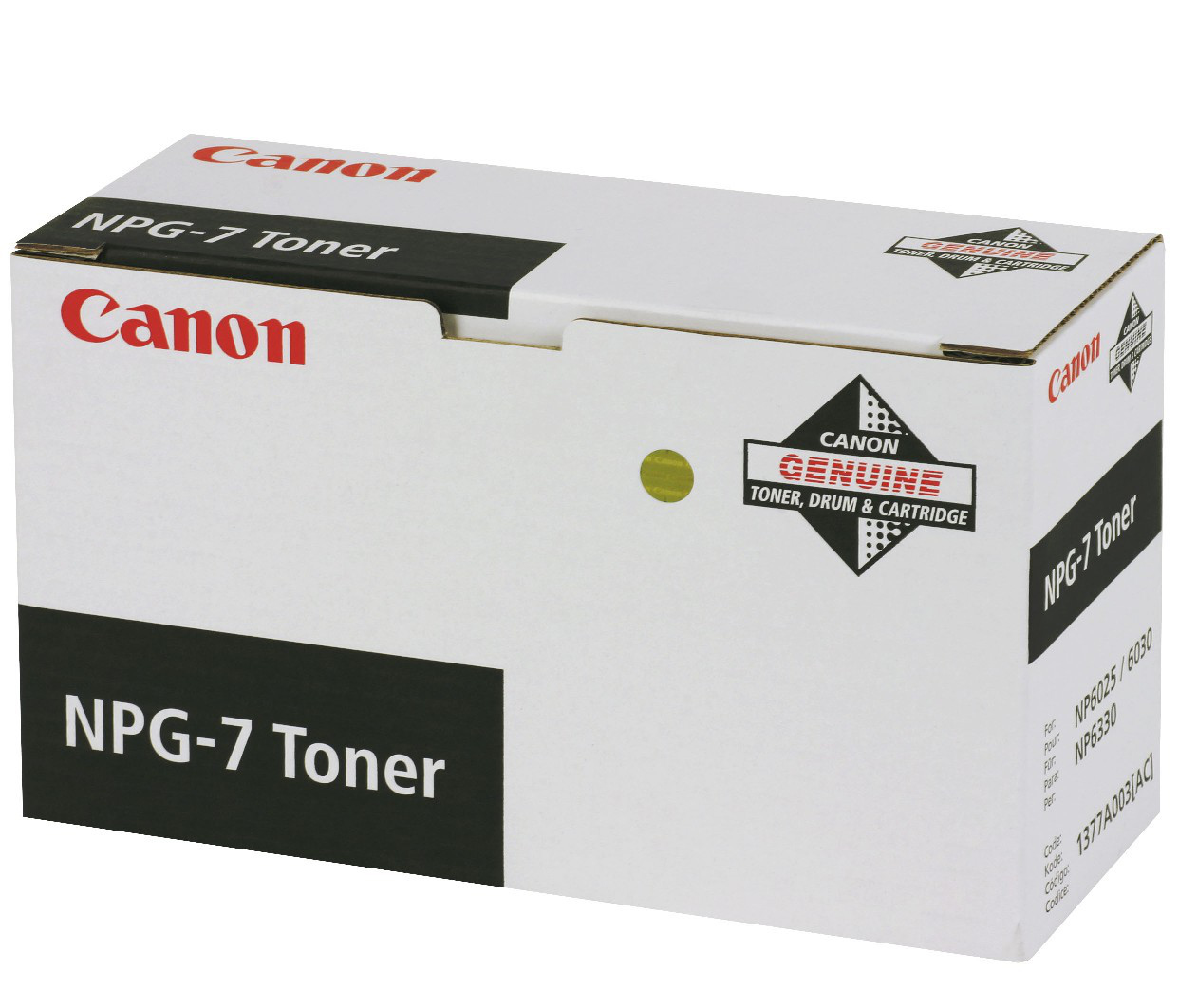 Canon 1377A003/NPG-7 Toner black. 10K pages/6% 500 grams for Canon NP