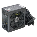 VIDA Lite 650W ATX PSU, Fluid Dynamic Ultra-Quiet Fan, PCIe, Flat Black Cables, Power Lead Not Included, Black