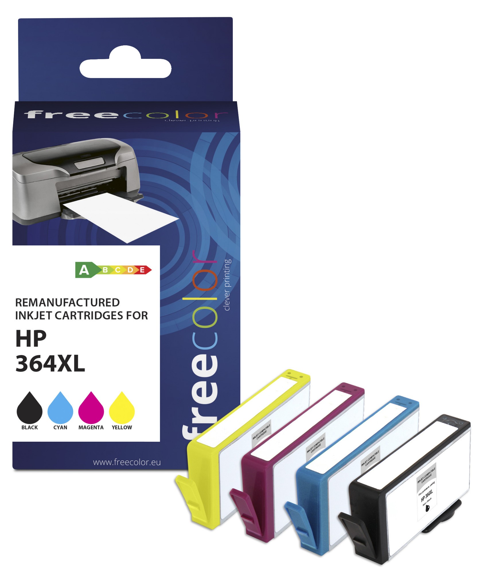 Freecolor K10232F7 ink cartridge 4 pc(s) Compatible High (L) Yield Black, Cyan, Magenta, Yellow