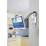 CTA Digital 2in1 iPad Kitchen Mount Stand Tablet/UMPC Silver Passive holder