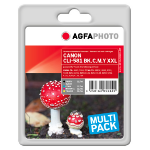 AgfaPhoto APCCLI581XXLSET inktcartridge 4 stuk(s) Compatibel Cyaan, Magenta, Foto zwart, Geel