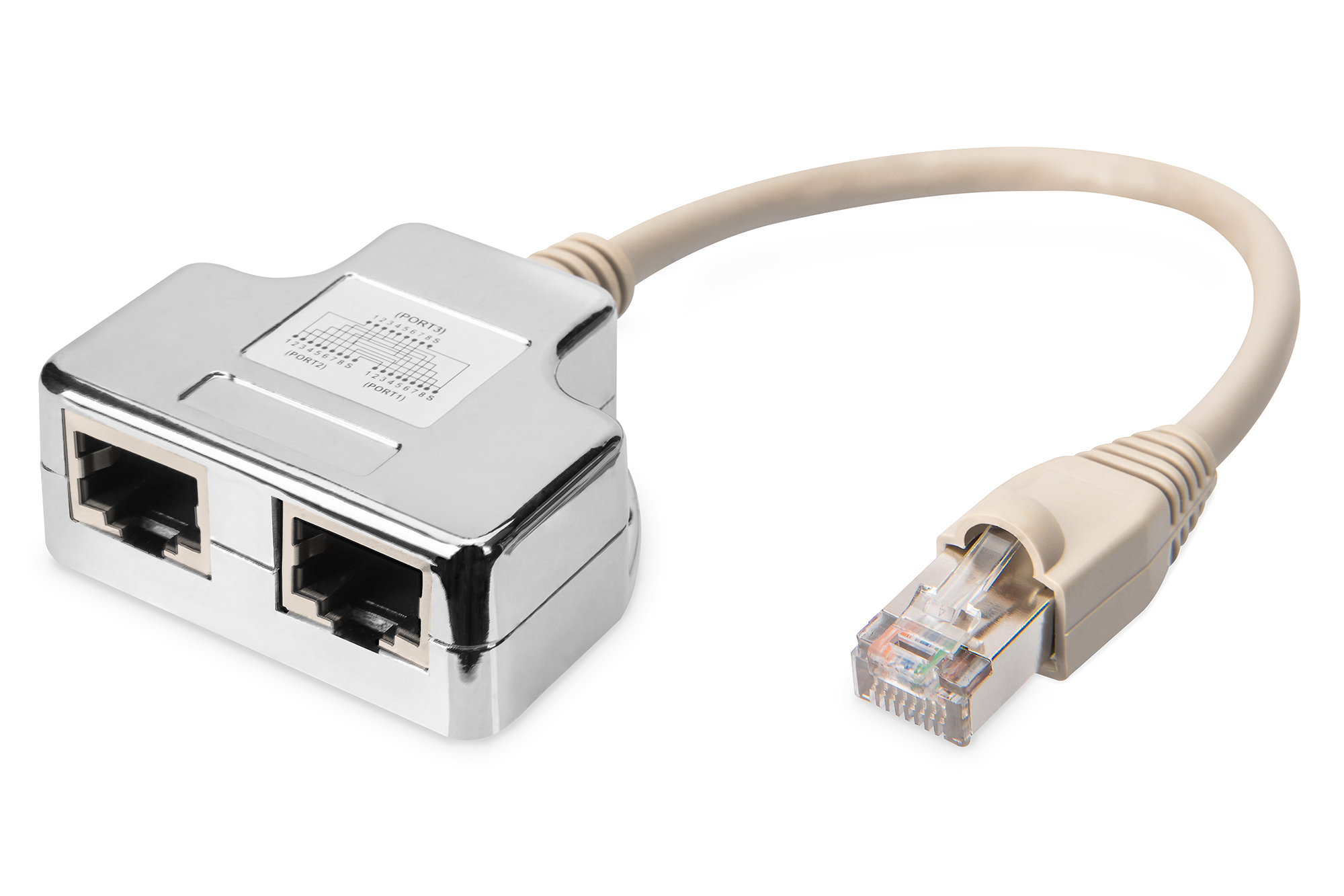 Image of Digitus Patch Cable Adapter, CAT 5e, shielded - 1:1