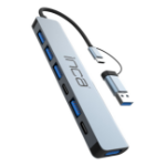 Inca IUTP-7T interface hub USB 3.2 Gen 1 (3.1 Gen 1) Type-A + Type-C 5000 Mbit/s Grijs