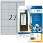 HERMA Etiketten folie zilver 63.5x29.6 A4 LaserCopy