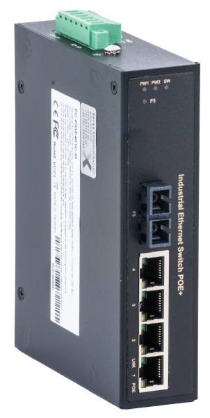 Barox PC-PIGE401C-M network switch Unmanaged L2 Fast Ethernet (10/100) Power over Ethernet (PoE) Black