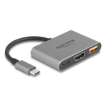 DeLOCK 61071 video cable adapter 0.1 m USB Type-C USB Type-C + USB Type-A + HDMI Grey