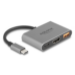DeLOCK 61071 video cable adapter 0.1 m USB Type-C USB Type-C + USB Type-A + HDMI Grey