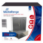 MediaRange BOX32-25 optical disc case Slimline case 1 discs Black, Transparent