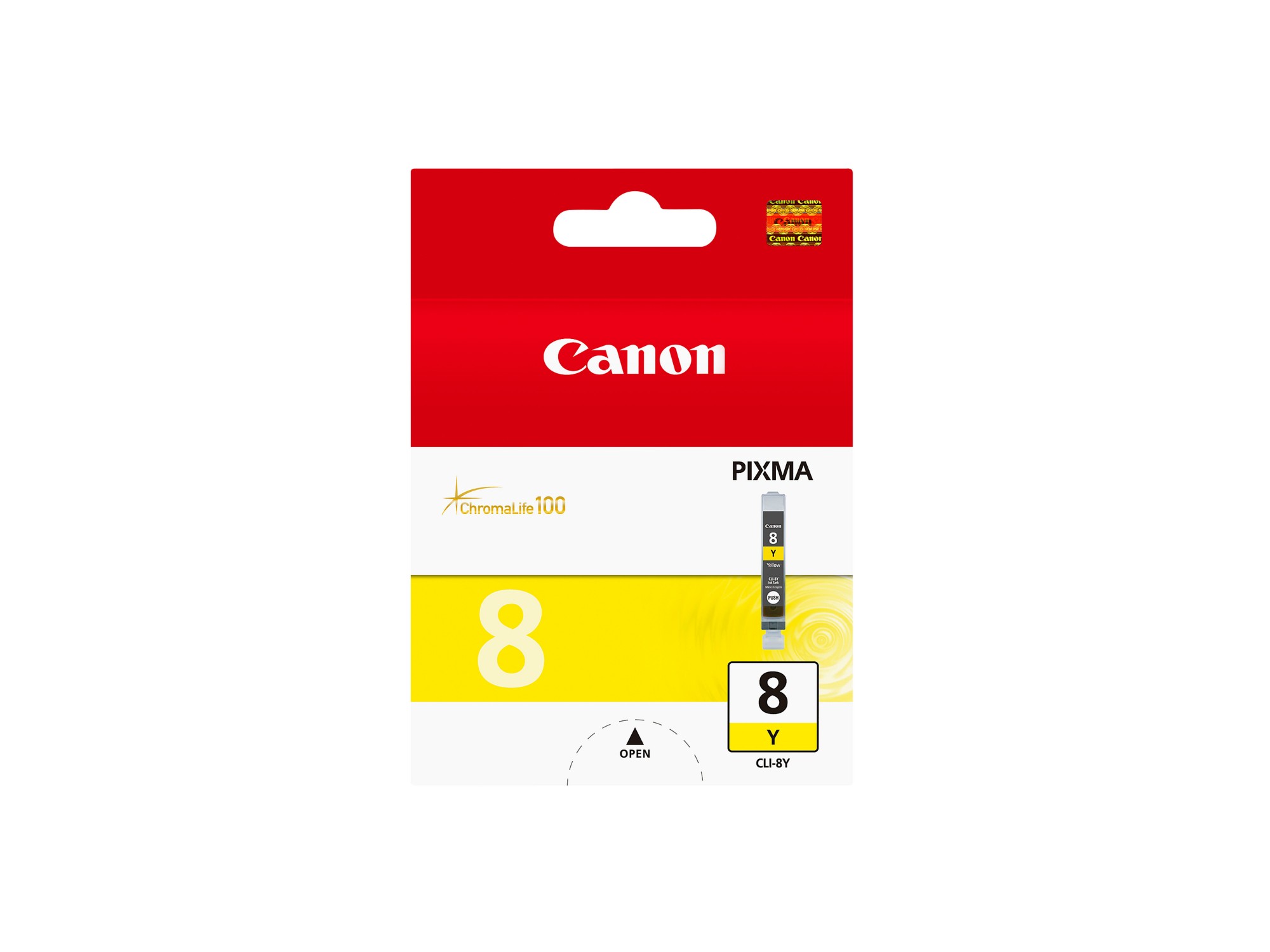Canon 0623B001/CLI-8Y Ink cartridge yellow, 530 pages ISO/IEC 24711 13ml for Canon Pixma IP 3300/4200/6600/MP 960/Pro 9000