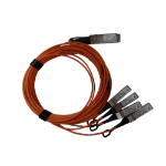 HPE 40GbE QSFP+ to 4x10GbE SFP+ 5m Active Optical Cable InfiniBand en Glasvezelkabel QSFP+ 4x SFP+ Oranje