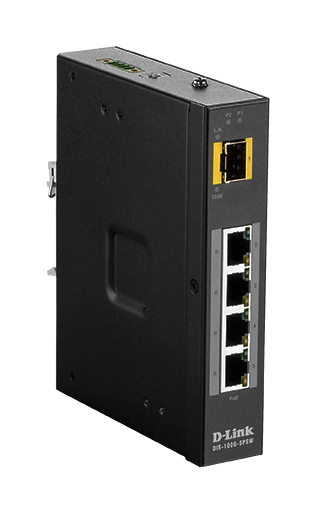 D-Link DIS‑100G‑5PSW Unmanaged L2 Gigabit Ethernet (10/100/1000) Power over Ethernet (PoE) Black