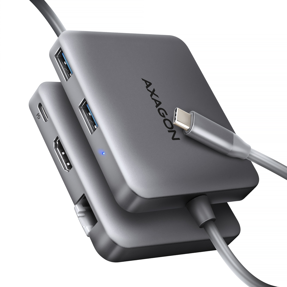 SuperSpeed HMC-5HL USB 3.2 (Gen 1) Type C Docking Station for Notebook, Computer, Smartphone, TV, iPhone - Charging Capability thumbnail