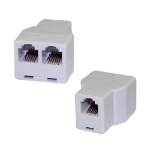 Videk RJ11 Socket to 2 x RJ11 Socket Modular Adapter