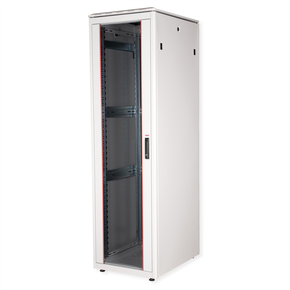 ROLINE 19-inch Network Cabinet Pro 42 U. 600x800 WxD glass door grey