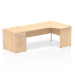 Dynamic Impulse Panel End Crescent Desk Workstation