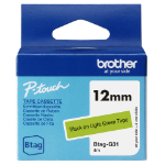 Brother BTAG-G31 DirectLabel-etikettes black on green bright 12mm x 4m for Brother Btag 12mm