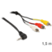 DeLOCK 84504 video cable adapter 1.5 m 3.5mm 3 x RCA Black