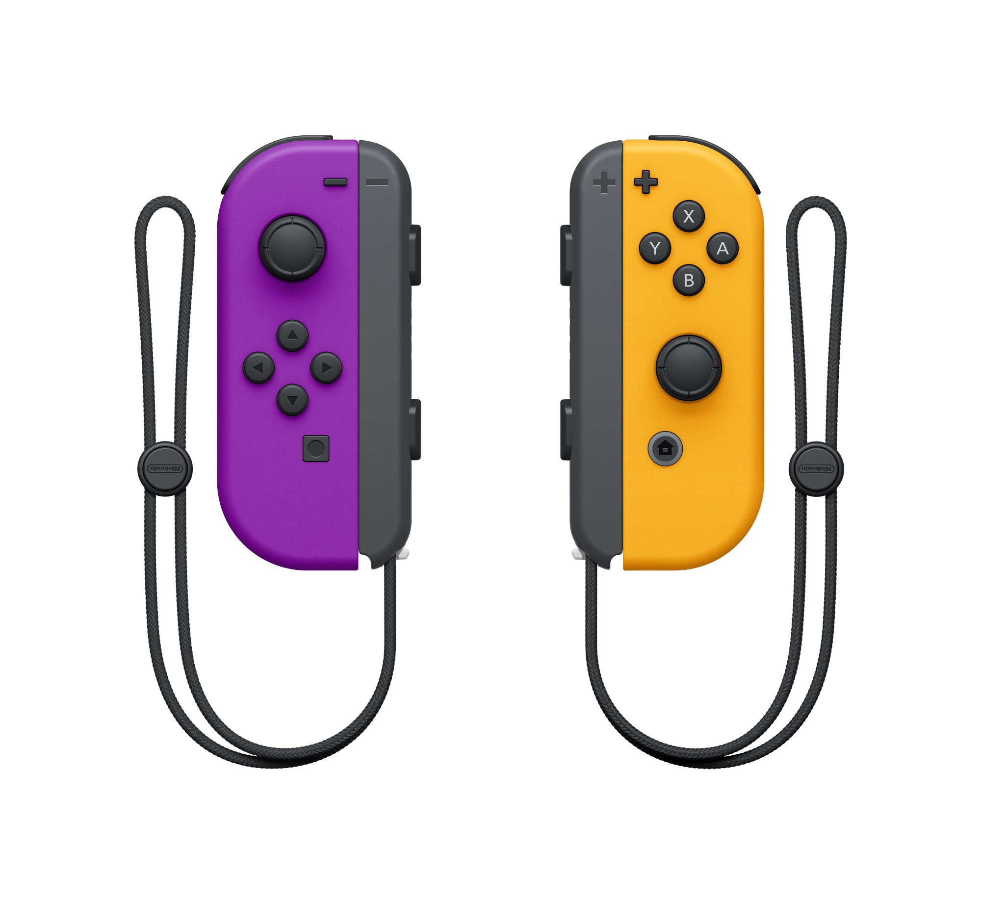 Image of Nintendo Joy-Con Black. Orange. Purple Bluetooth Gamepad Analogue / Di