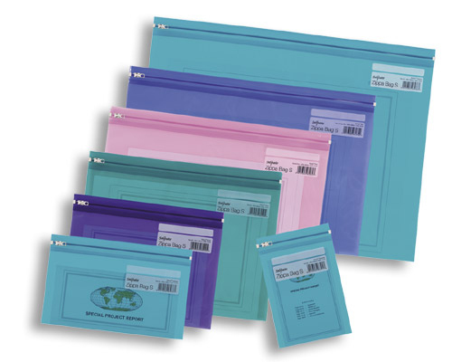 Image of Snopake "Zippa-Bag S" Electra Colour Packs - A5 Asstd report cover