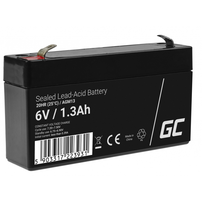 EU Product - 6V 1.3Ah VRLA Battery - Maintenance-Free for Alarms & Toys thumbnail
