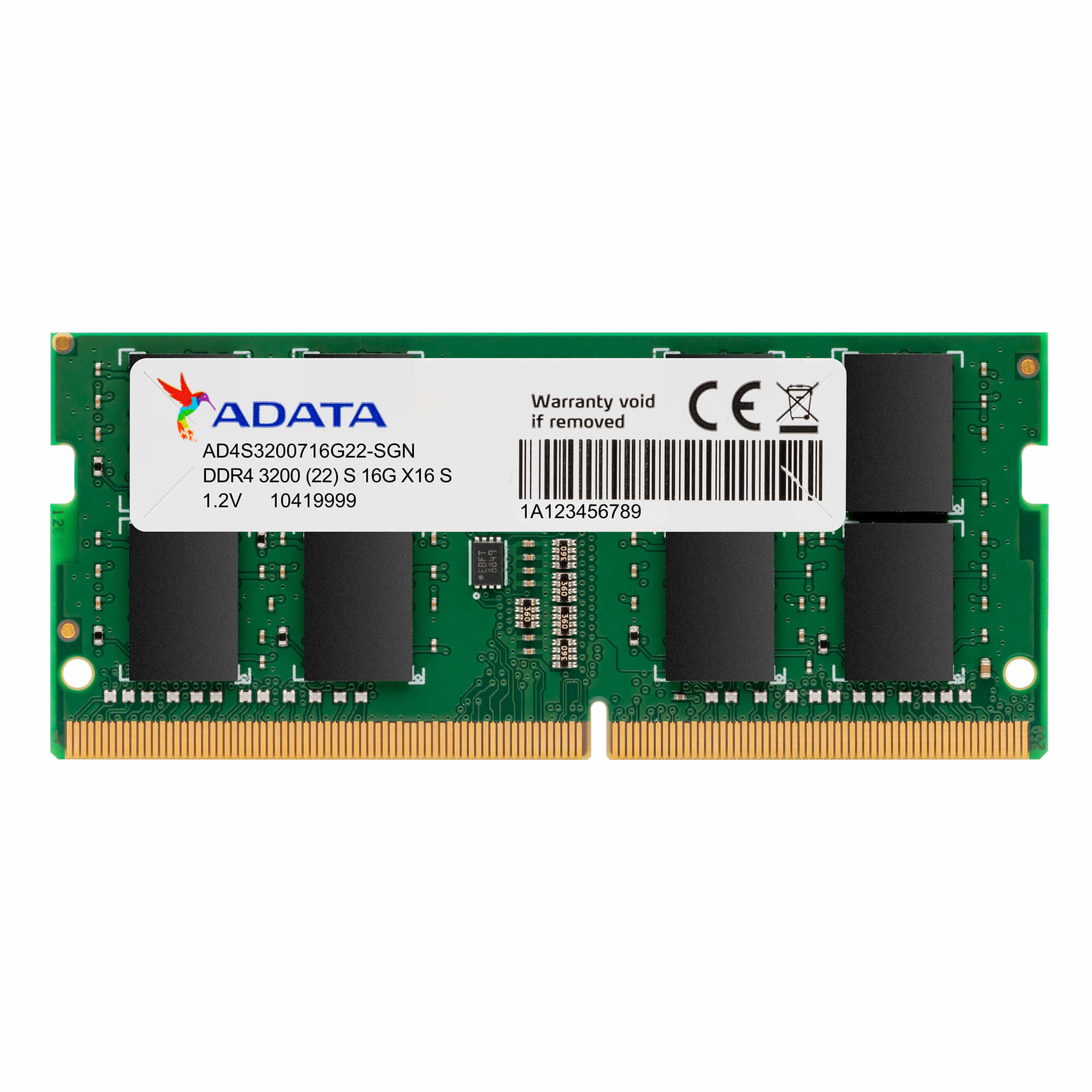 Image of ADATA AD4S32008G22-SGN memory module 8 GB 1 x 8 GB DDR4 3200 MHz
