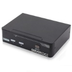 Serveredge 2-Port Dual Monitors DVI USB KVM Switch with Audio & Mic