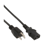 InLine power cable, Japan plug to IEC, black, 1.8m