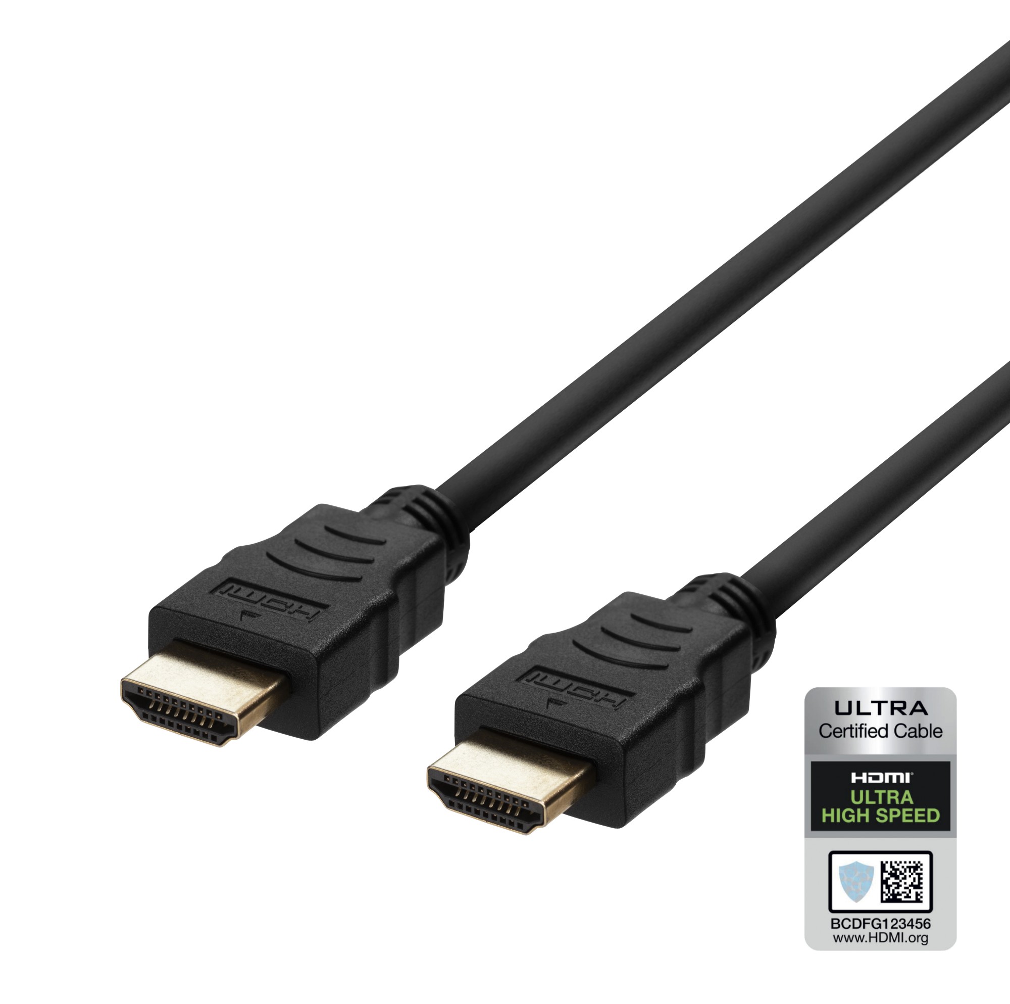 HU-10 DELTACO Ultra High Speed HDMI to HDMI, 1m - Black