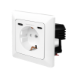 LogiLink Wall outlet 1 socket+ 2-port USB-C charger, 25W PD