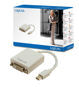 Image of LogiLink Mini DisplayPort / DVI Adapter 0.09 m DVI-I Grey