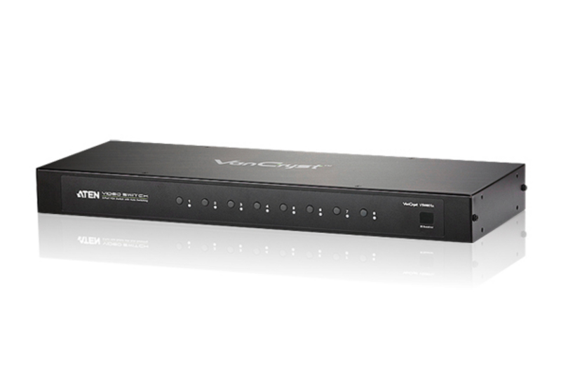 Aten VS0801A-AT-E KVM switch Rack mounting Black