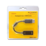 DeLOCK 61849 video kabel adapter 0,125 m DisplayPort HDMI Type A (Standaard) Zwart