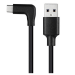 JLC Type C (Male) to USB (Male) Right Angled Cable - 30CM - Black