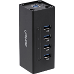 InLine USB 3.0 Hub, 4 port, aluminium case, with 2.5A power supply