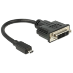 DeLOCK 65563 video cable adapter 0.2 m DVI-D Micro-HDMI Black