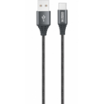 Urban Factory Braided USB cable USB 2.0 2 m USB A USB C Grey