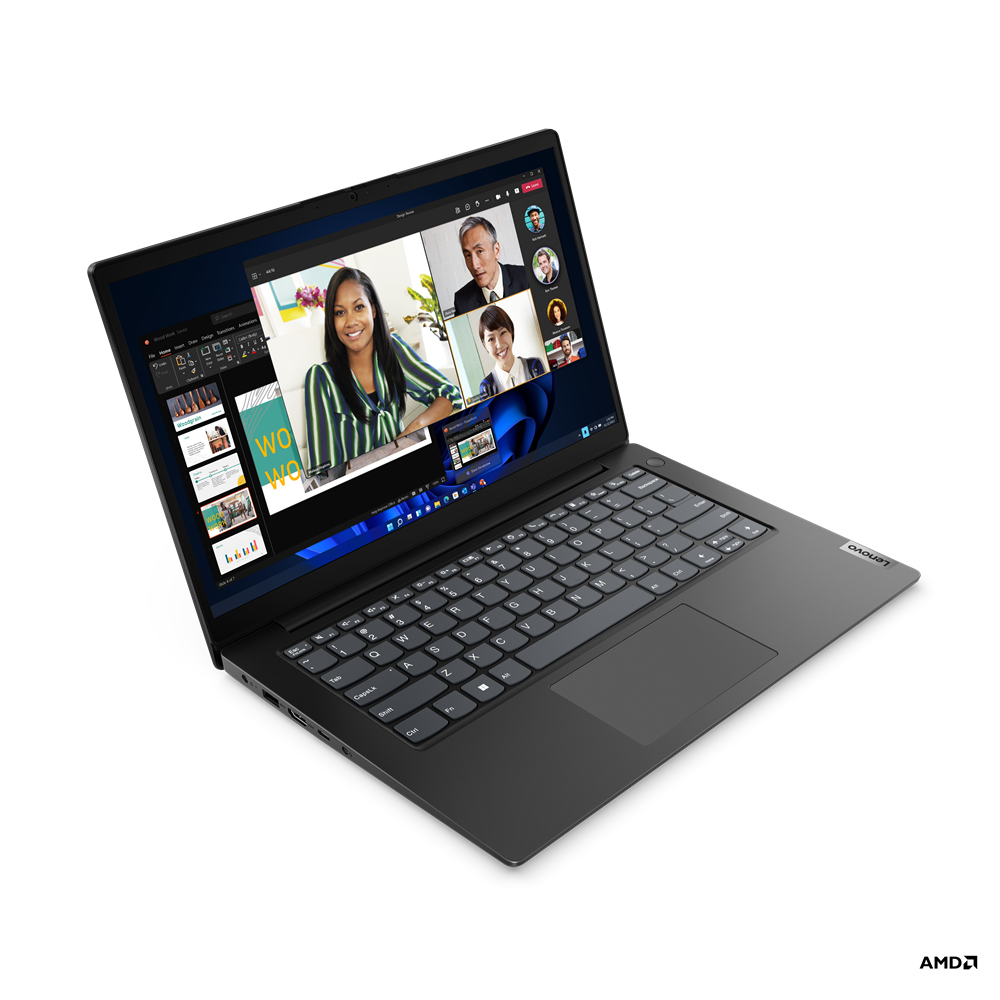 Lenovo V V14 Laptop 35.6 cm (14") Full HD AMD Ryzen 3 7320U 8 GB LPDDR5-SDRAM 256 GB SSD Wi-Fi 5 (802.11ac) Windows 11 Pro Black