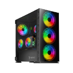 Savio PC Case Prime X1 ARGB Glass Black Midi Tower